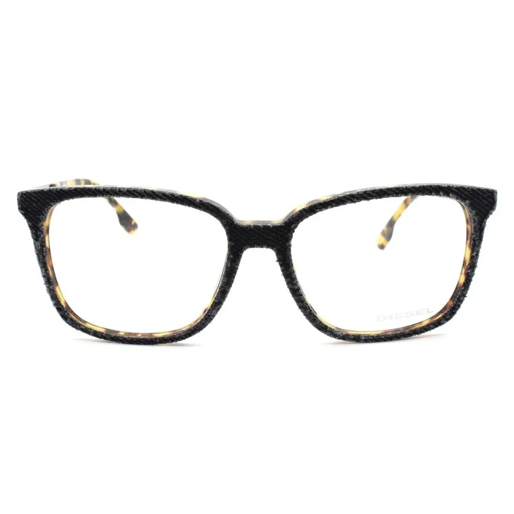 Diesel DL5116 053 Unisex Eyeglasses Frames 53-16-145 Blonde Havana / Black Denim
